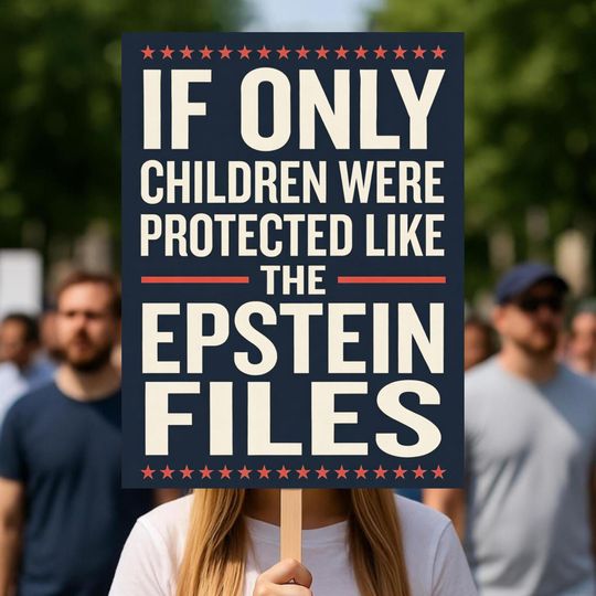Discover The Epstein Files Protest Sign - Anti-Trump , No Kings In America, Protect Democracy, Anti Fascist