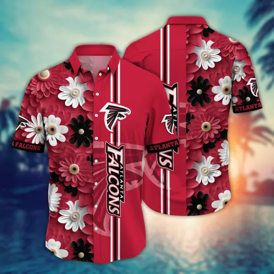 Atlanta Falcons Tropical Vibes Hawaiian, Gift For Fans, Gift For Friends