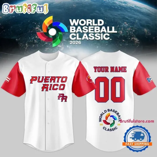 Discover Team Puerto Rico 2026 World Baseball Classic Custom Jersey Shirt White Print