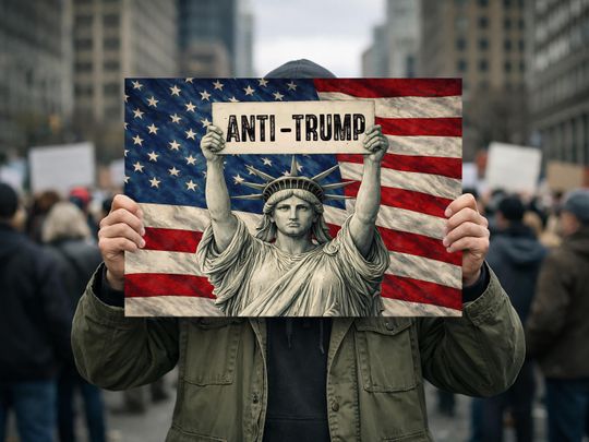 Discover Anti Trump Protest Sign Statue of Liberty, Patriotic Protest Political Decor, Democrat Liberal Gift