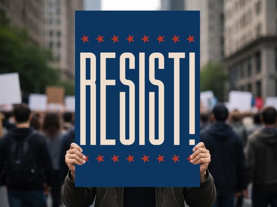 Resist Protest Sign Anti Trump Protest, Defend Democracy Political Lawn Decor, Resist 47 Democrat Gift