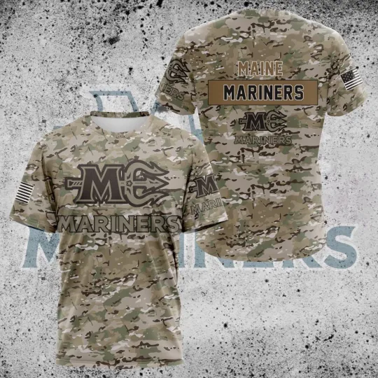 Discover Premium Maine Mariners Camo Design 3D Sport Hockey For Father Day For Men