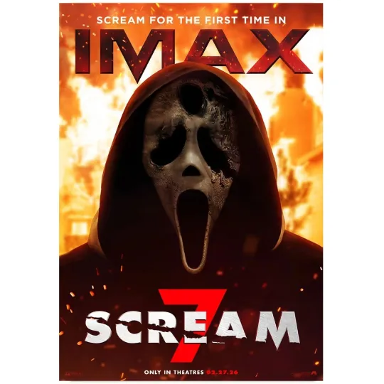 Scream 7 Ghostface IMAX Horror Movie Poster 2026