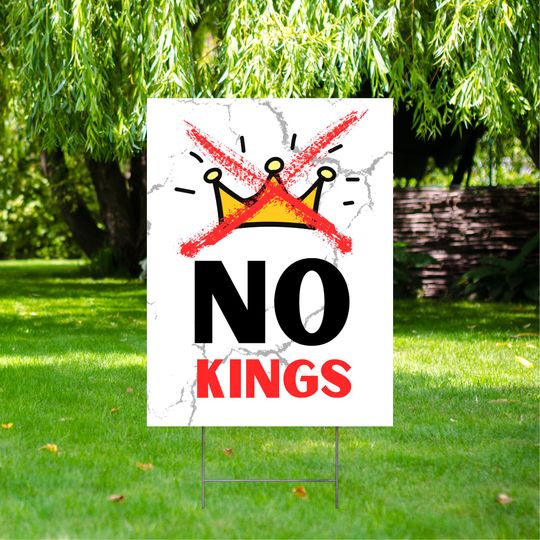 Discover No Kings Yard Sign  Anti Trump Resistance Political Activist Garden Decor for Democracy Lovers