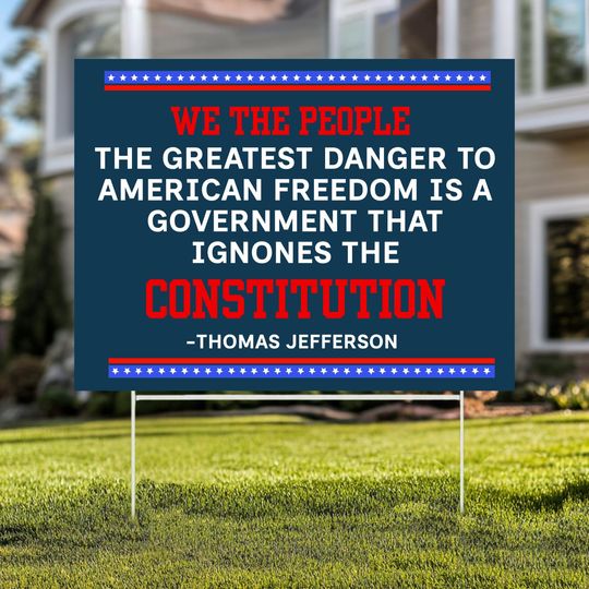 Discover The Greatest Danger To Freedom Yard Sign, Protest Resist Hate Lawn Sign, Anti-Trump, No Kings Liberty, Resist Fascism Yard Sign