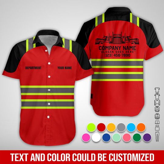 Custom Non Reflective Work Shirt: Personalized Towing Company Uniform