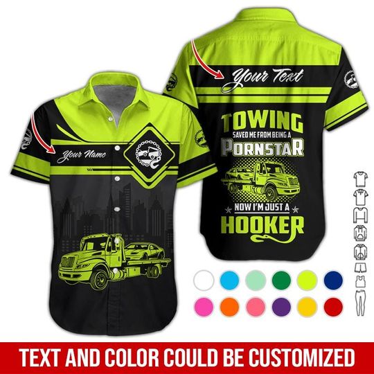 Discover Custom Towing Work Shirt: Personalized Towing Saved Me Uniform