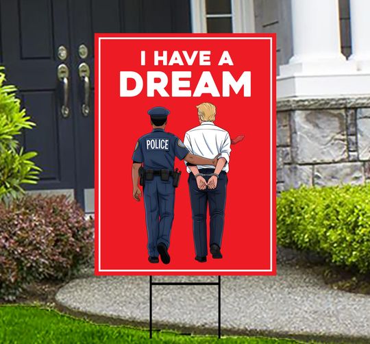 Discover No Kings Protest Yard Sign - I Have A Dream, Anti-Trump, Resist Racism, Resist Fascism Yard Sign with Metal H-Stake