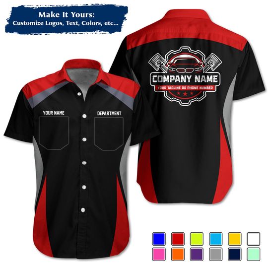 Discover Custom Auto Mechanic Workwear Set: Repair Shop Uniform - All-Over Print