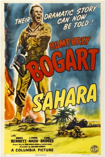 Discover Sahara Vintage Movie Poster WW2 Vertical Premium Matte Poster