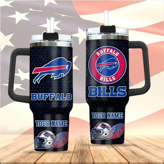 Discover Buffalo***Billss 40oz Stainless Steel H2.0 Flowstate Quencher Tumbler