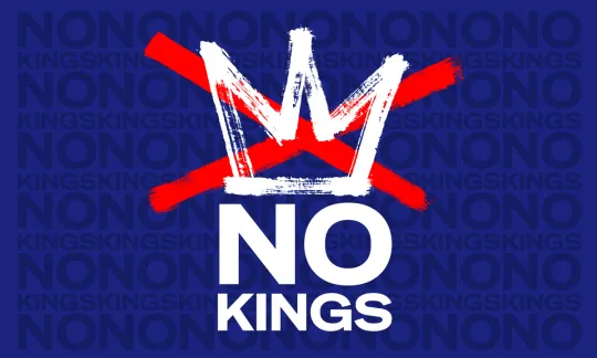 Discover No Kings Flag Blue