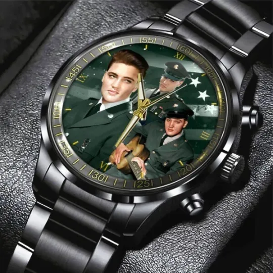 Discover Elvis Presley Black Stainless Steel Watch Gift