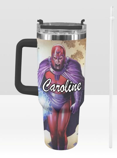 Discover X-Men 40 oz Tumbler: Magneto Personalized Stanley-Inspired Stainless Steel Cup
