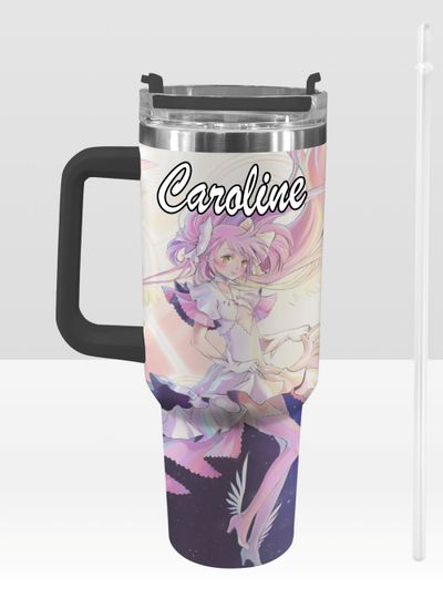 Discover Puella Magi Madoka Magica 40 oz Tumbler: Personalized Stanley-Inspired Stainless Steel Cup
