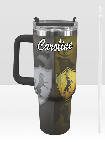 Game of Thrones 40 oz Tumbler: Personalized Stanley-Inspired Stainless Steel Cup