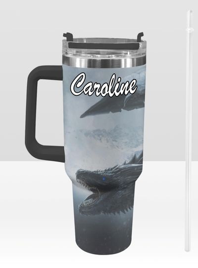 Game of Thrones 40 oz Tumbler: Dragon Personalized Stanley-Inspired Stainless Steel Cup