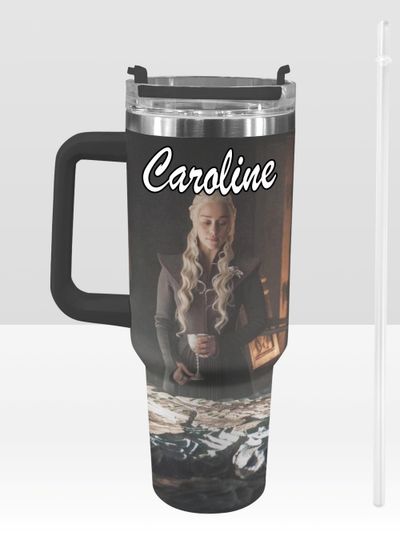 Game of Thrones 40 oz Tumbler: Daenerys Targaryen Personalized Stanley-Inspired Stainless Steel Cup