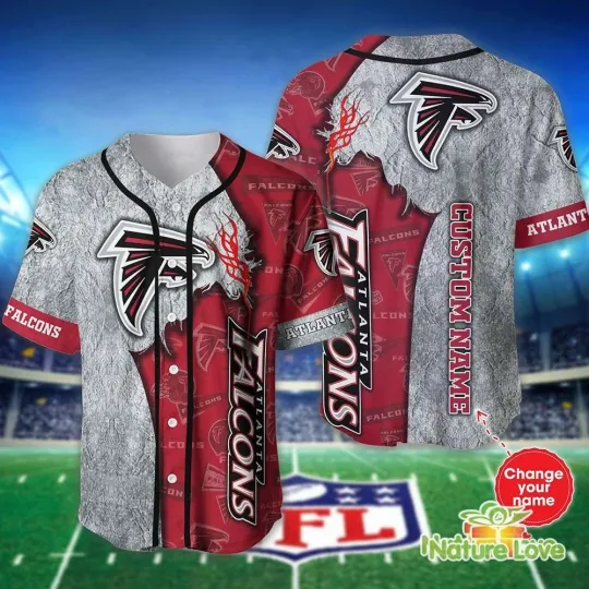 Custom Name Atlanta City Football Team Falconss Baseball Jersey Shirt Gifts for