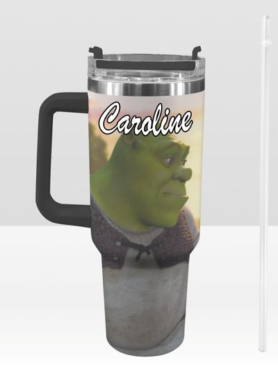 Shrek 40 oz Tumbler: Personalized Stanley-Inspired Stainless Steel Cup