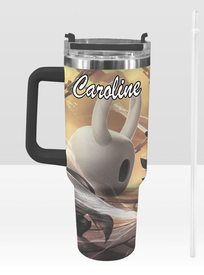 Hollow Knight Silksong 40 oz Tumbler: Video Game Personalized Stanley-Inspired Stainless Steel Cup