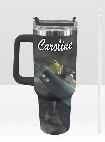 Final Fantasy VII 40 oz Tumbler: Personalized Stanley-Inspired Stainless Steel Cup