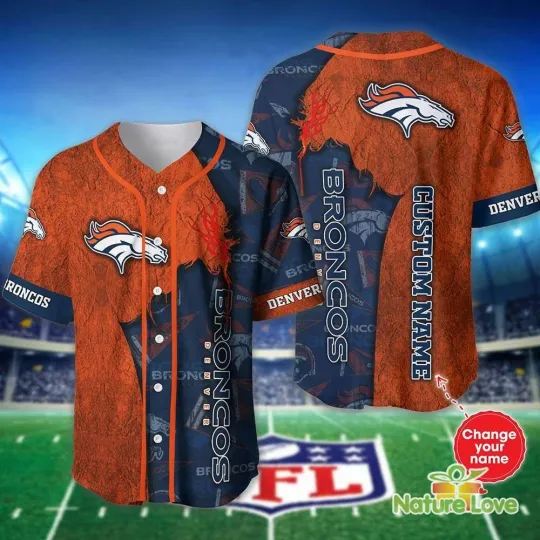 Discover Custom Name Denver Football Team Broncoss Baseball Jersey Shirt Gifts for Fans