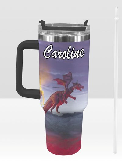 Shrek Dragon 40 oz Tumbler: Personalized Stanley-Inspired Stainless Steel Cup