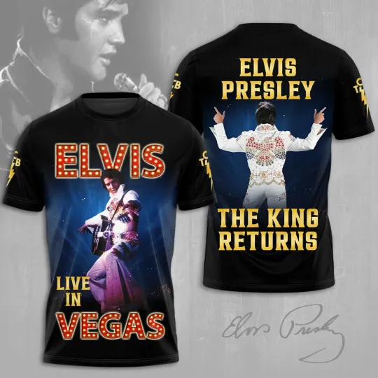 Discover Elvis Presley 3D T-Shirt Unisex T-Shirt 3D, gift for fans