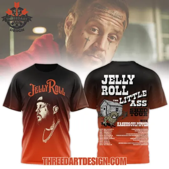 Discover Jelly Roll The Little Ass Shed Tour 3D T-Shirt S-5XL