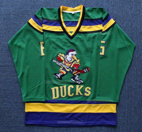 Discover Movie Mighty The Duck Julie "The Cat" Gaffney #6 Hockey Jersey Custom Name;Green;Toddler/Youth/Adult Any Size;Personalized Hockey Jersey