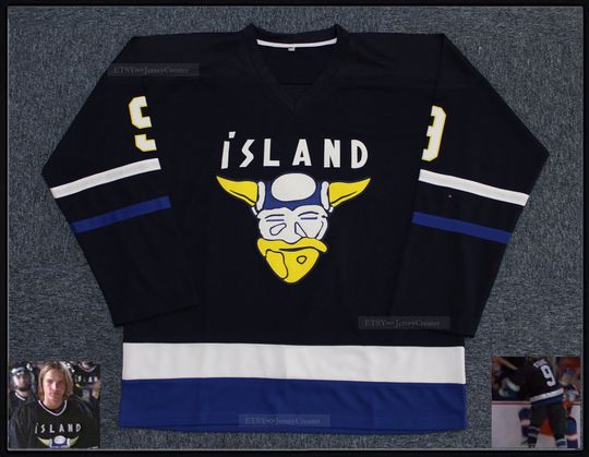 Discover Mighty The Duck Gunner Stahl #9 Team Island Hockey Jersey Custom Names;;Youth/Kids/Adult Any Size;Personalized Cosplay