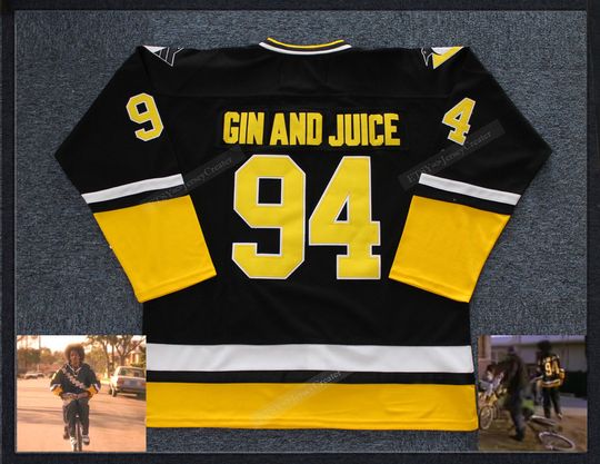 Discover 90'S Gin & Juice Snoop #94 Hockey Jerseys Custom Names Dogg Fans Jersey;Toddler/Youth/Men Any Size