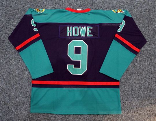 Discover 90's Howe #9 Hockey Jersey Detroit Jersey Navy ;Toddler/Youth/Adult;Custom Names