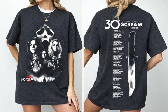 Discover Scream 7 30th Anniversary of Scream Kill Tour 2026 T-shirt