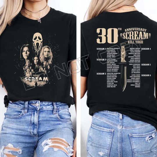 Discover Scream 7 Kill Tour tee 30th Anniversary Scream Kill Tour 2026 Unisex