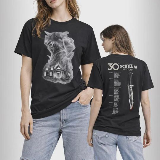 Discover Scream 7 Kill Tour Shirt, 30th Anniversary Scream Kill Tour Unisex T-Shirt