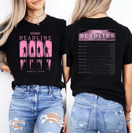 Discover BlackPink Deadline World Tour  T-Shirt, Deadline Shirt, Kpop Fan Tee, BlackPink Shirt, BlackPink Deadline Shirt, Kpop Music Fan Gifts