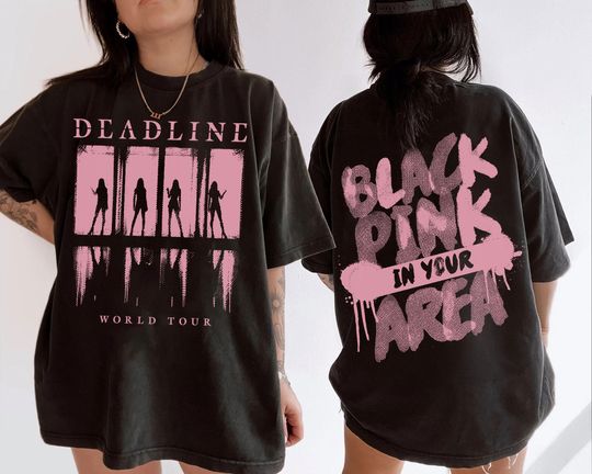 2 Side Black Pink World Tour T-Shirt, Black Pink Concert Tee, Kpop Black Pink Merch, Concert Outfit Shirt