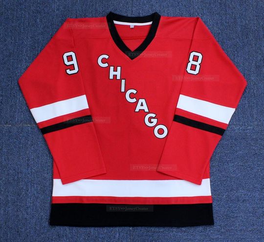 Discover Original Design Bedard #98 Hockey Jersey Chicago Type Top Stitched;Toddler/Youth/Adult Any Size;Custom Names
