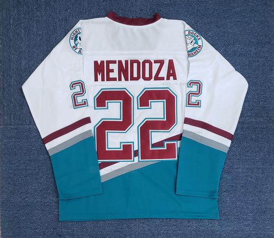 Discover Luis Mendoza #22 Hockey Jersey White Mighty Duck Custom Names;Toddler/Youth/Men Any Size;Personalized Jersey Gift