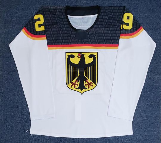 Discover Leon Draisaitl #29 Team Germany Deutschland Hockey Jersey White Stitched;Custom Name;Youth/Adult Any Size