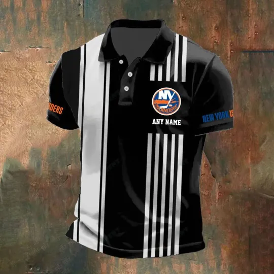 Discover New York Islanderss Personalized Name Stripped Polo Design Fan Gear