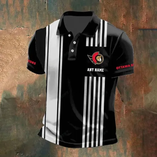 Discover Ottawa Senatorss Personalized Name Stripped Polo Design Fan Gear