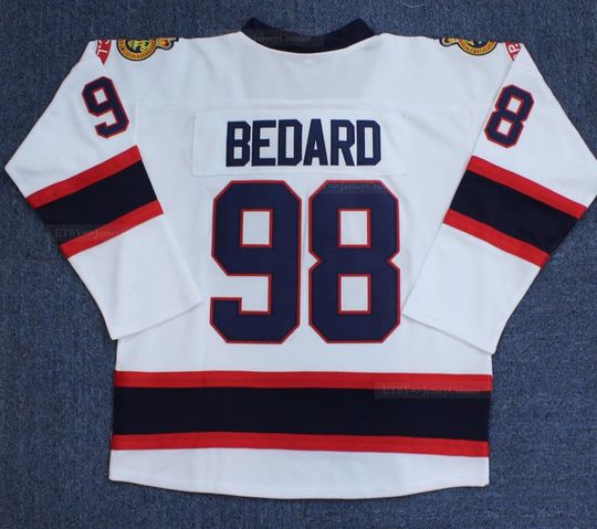 Discover Retro Bedard #98 Canada Western Hockey Jersey White All Stitched;Toddler/Youth/Adult Any Size;Custom Names