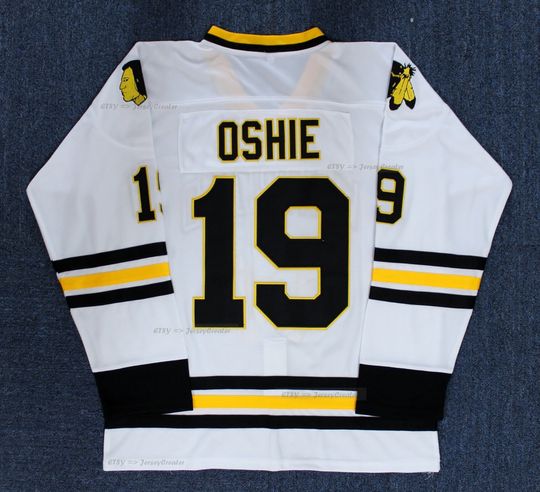Discover Throwback T. J. Oshie #19 High School Ice Hockey Jersey White Stitched Custom Name;Youth/Adult Size