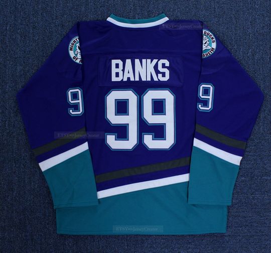 Discover Mighty Hockey Jersey Purple Any Names;96 Conway /33 Goldberg/99 Banks Custom Names;Toddler/Youth/Men