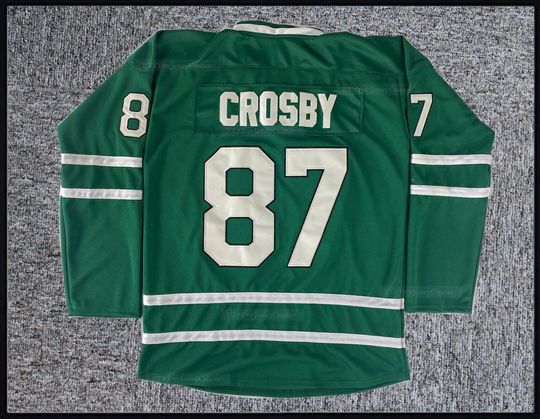 Discover Retro Crosby #87 Canada Hockey Jersey Stitched Geen;Kids/Youth/Adult Size;Custom Names;New Year Birthday Gift Jersey