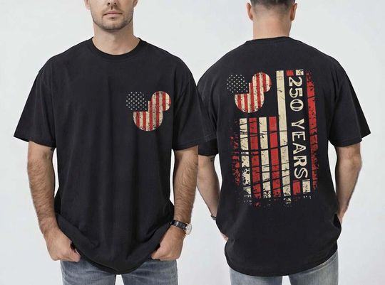 Discover Disney 250 Celebrates America , Mickey America Flag Shirt, Disneyland 2026 Shirt Disneyworld Trip, Disney Trip Shirt, USA 250th Anniversary