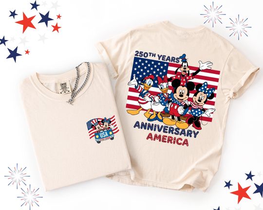 Discover Mickey USA Flag 250th Year Shirt, Disney Independence Day Shirt,4th Of July Shirt,Patriotic Shirt, Disney Freedom Shirt, American Flag Shirt